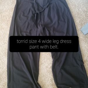 Wide leg trouser pants